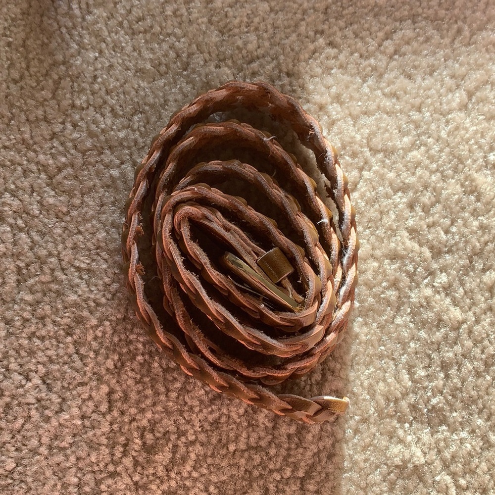 Brown Braided Adjustable Belt
